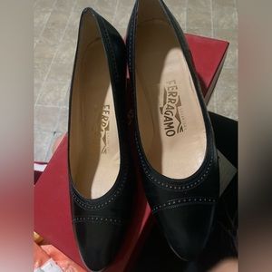 Brand New Vintage 1990 Salvatore Ferragamo Black Heels